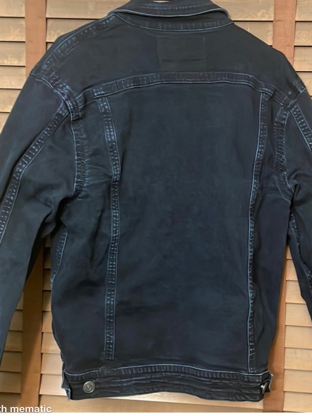 True Religion Men's Black Washed Denim Trucker Jacket - Picture 4 of 4